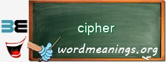 WordMeaning blackboard for cipher